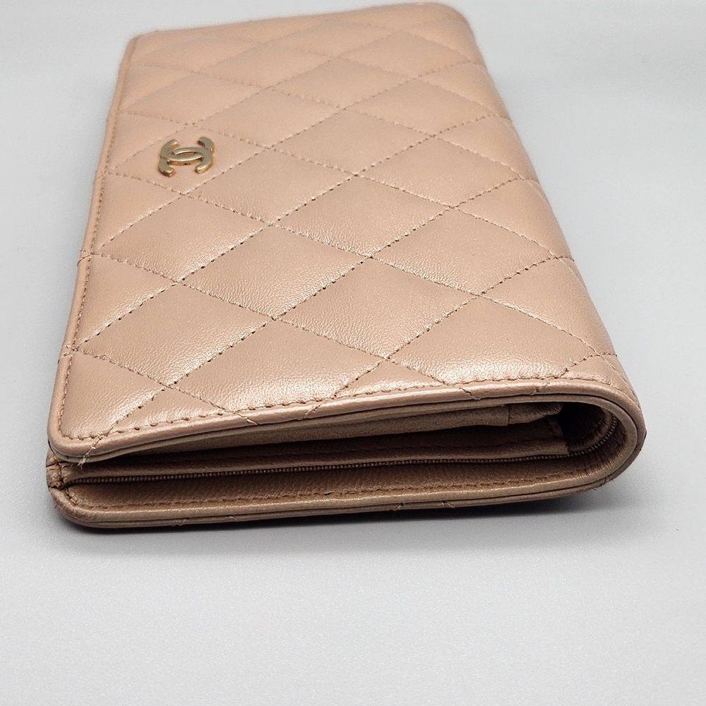 🖤CANEL Tan Quilted Leather Wallet/Clutch🖤 - Picture 12 of 17